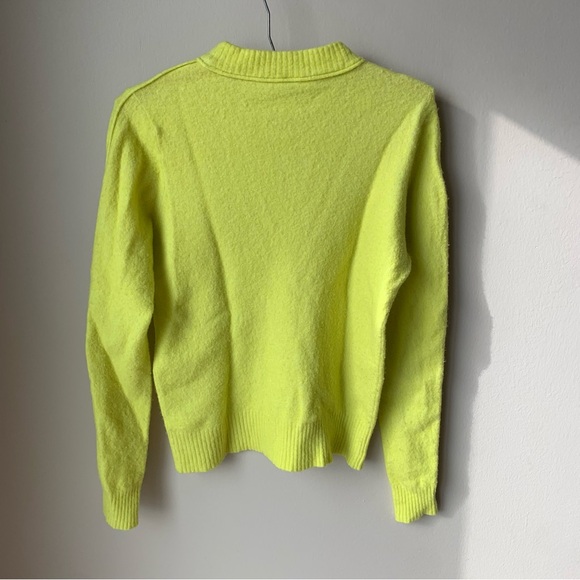 Athleta merino wool blend lime mock neck sweater - Picture 6 of 10